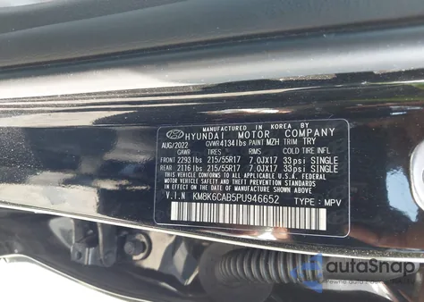 2023 Hyundai Kona Sel from USA, damaged, VIN KM8K6CAB5PU946652